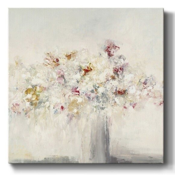 Bed Bath & Beyond| Decorative "Pale Floral-Gallery Wrapped Canvas" 10 x 10" - Picture 5 of 5